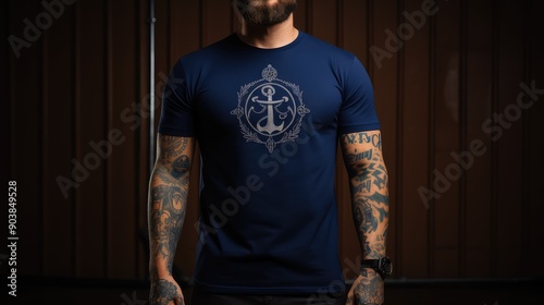 prin navy blue t shirt photo