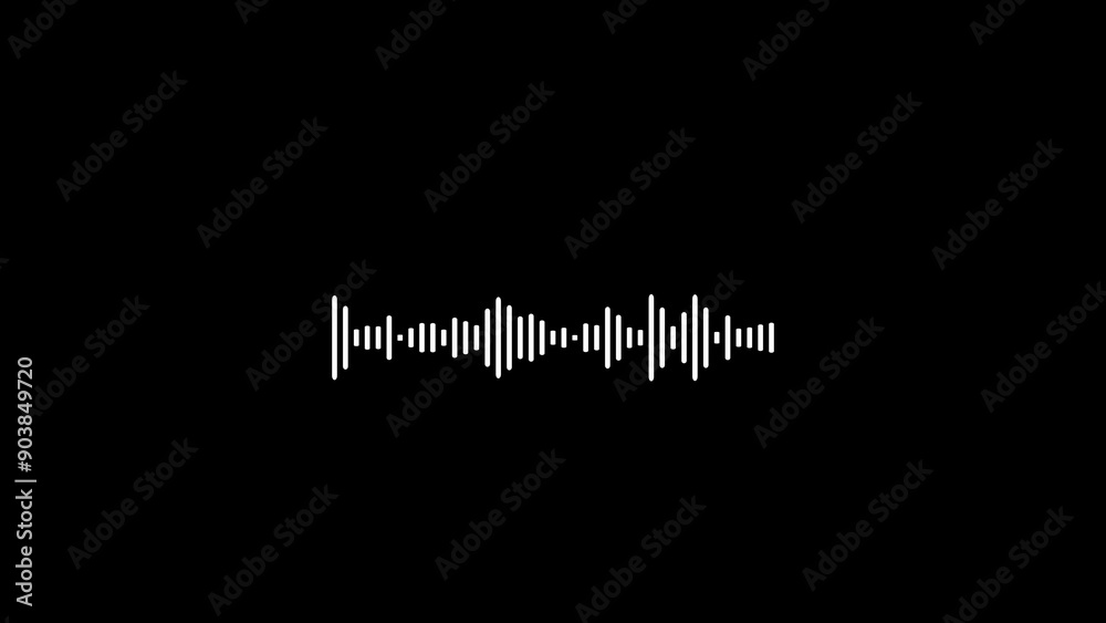 Fototapeta premium Audio Sound wave. Analog and digital audio signals. Interference voice recording. High frequency radio waves. voice message, music app. Audio wave icon. Equalizer template.
