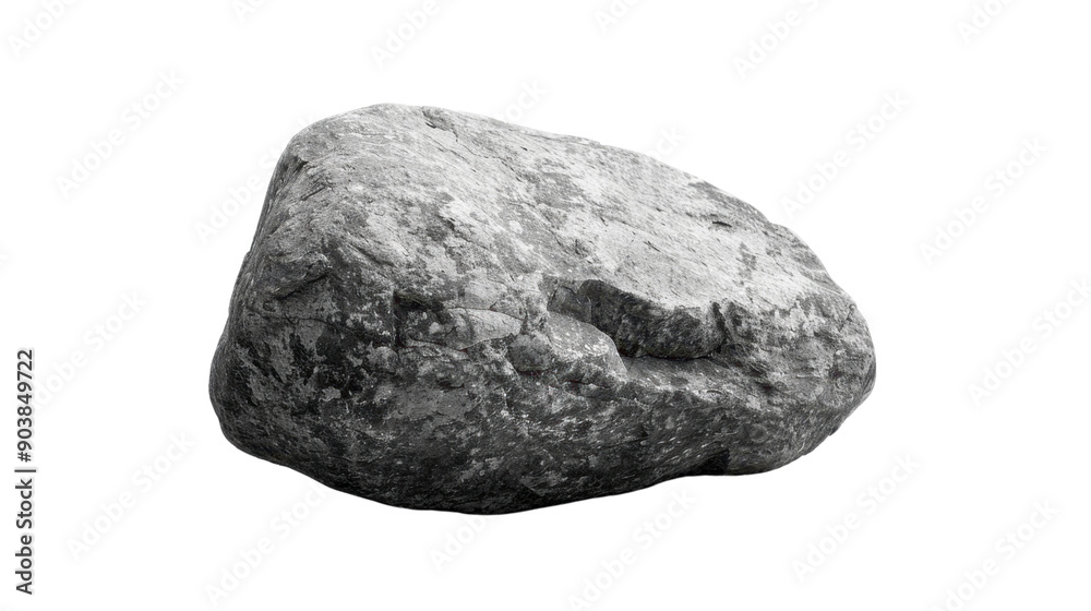Obraz premium Gray stone on transparent background