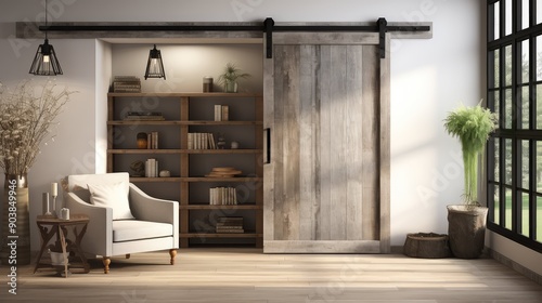 rustic barn wood door