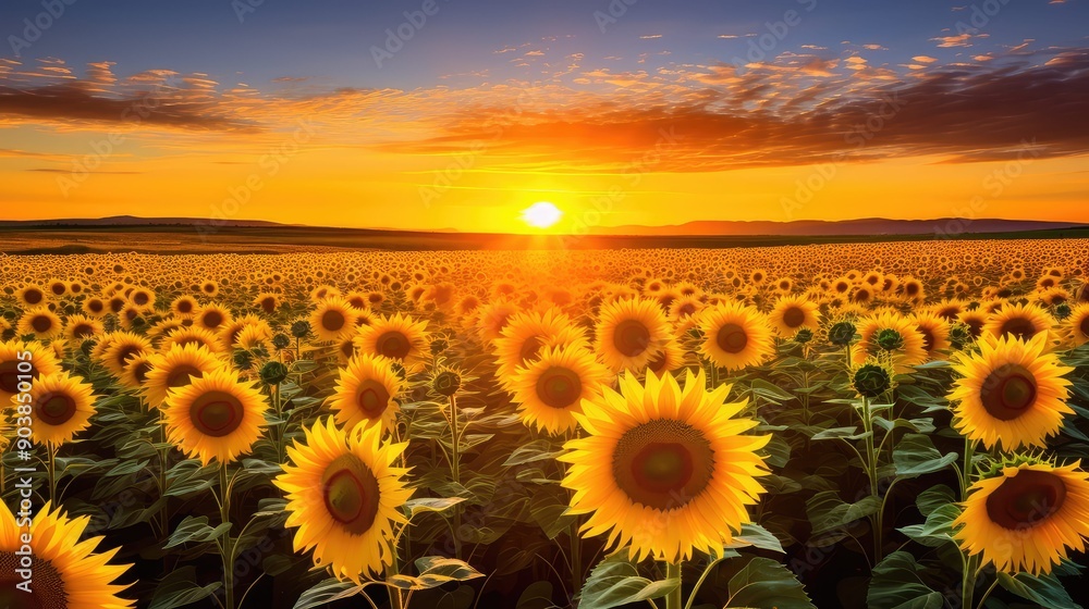 Fototapeta premium golden sunny field