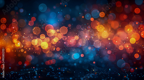 Colorful Abstract Bokeh Light Pattern..