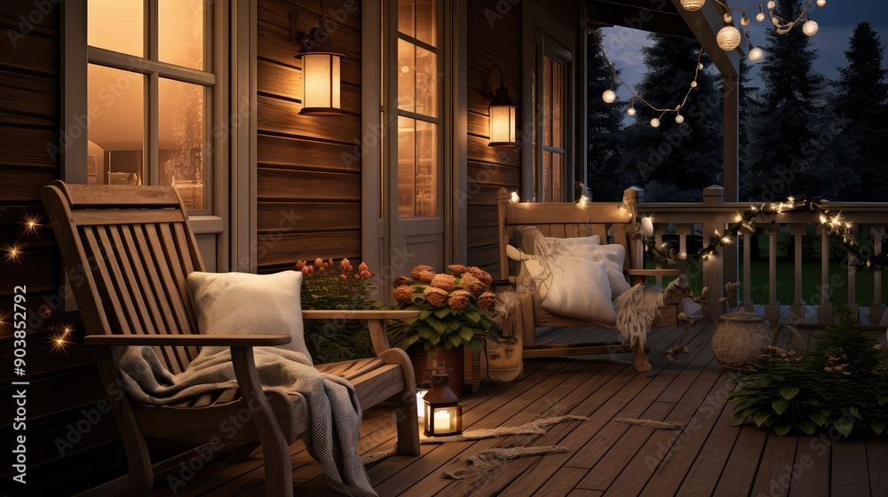 Fototapeta premium table house porch