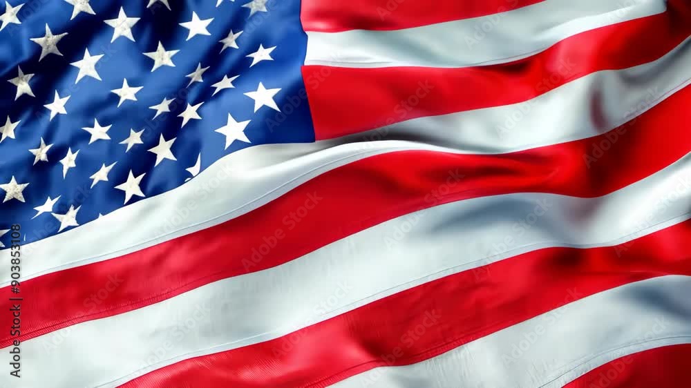 Waving American Flag Closeup Background Waving American Flag Closeup Background