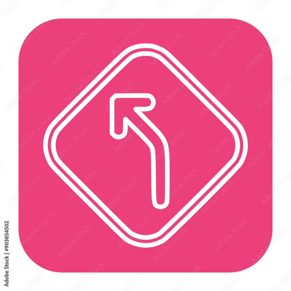 Side Road Left Icon