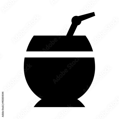 Yerba Mate Gourd Calabash Solid Icon
