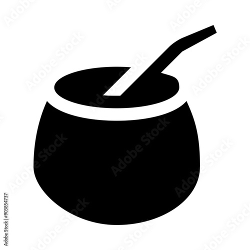 Yerba Mate Gourd Calabash Solid Icon