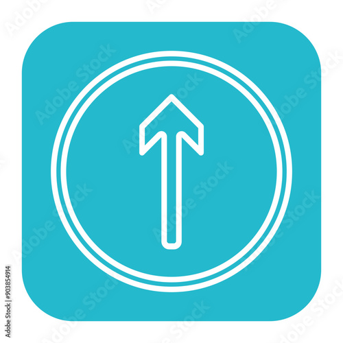 Billede på lærred Ahead Icon