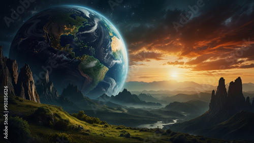 A magical landscape. A fascinating view.