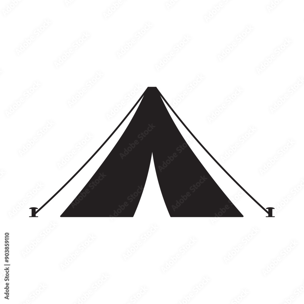 camping tent flat icon vector camping tent flat icon vector