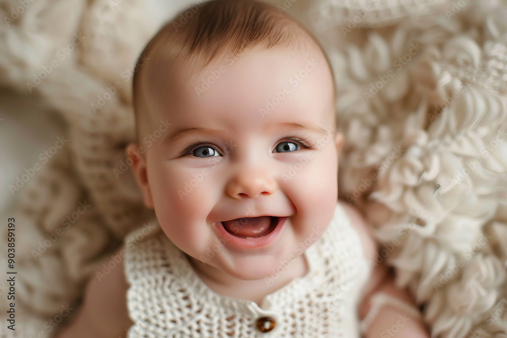 AI generated portrait of cute charming cheerful baby playing AI generated portrait of cute charming cheerful baby playing