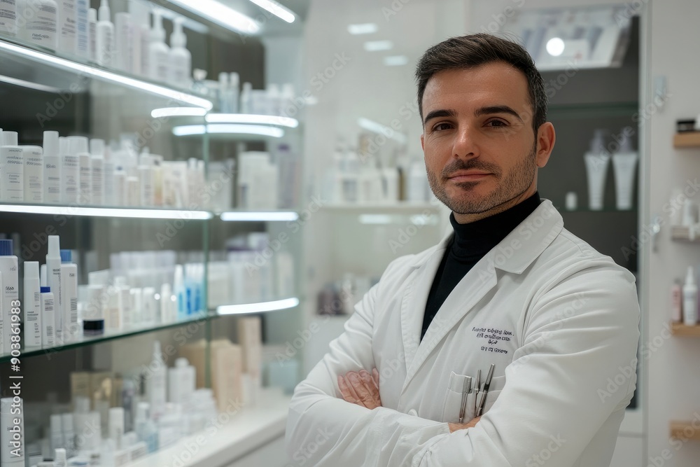 Cosmetologist doctor dermatologist in a beauty clinic , ai