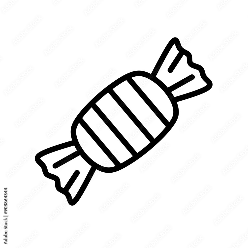 Obraz premium candy icon vector with simple design