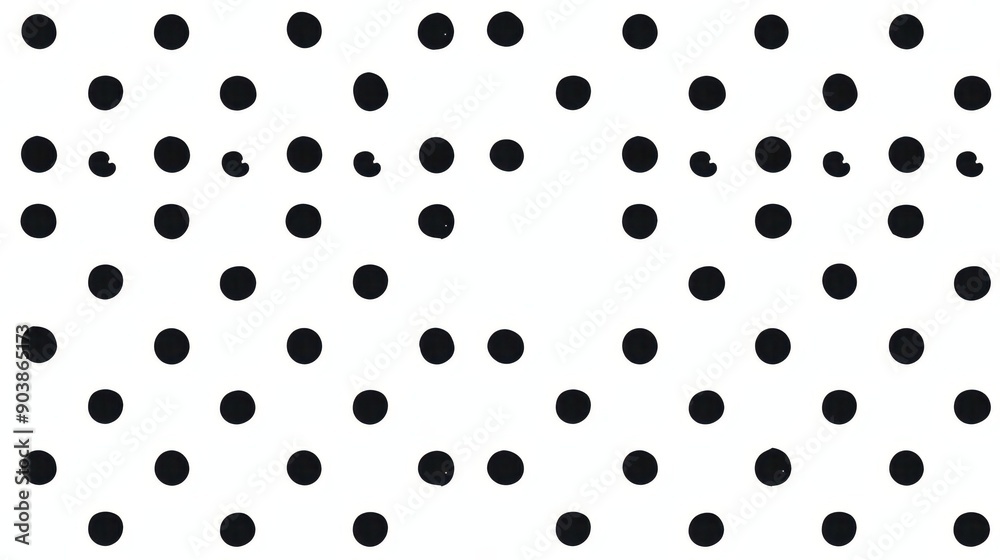 Minimalist polka dot seamless pattern with black dots on a white background. Perfect for modern, chic, and playful themes. Minimalist polka dot seamless pattern with black dots on a white background. Perfect for modern, chic, and playful themes.