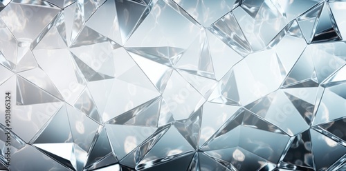 Abstract Crystalline Structure with Gleaming Facets