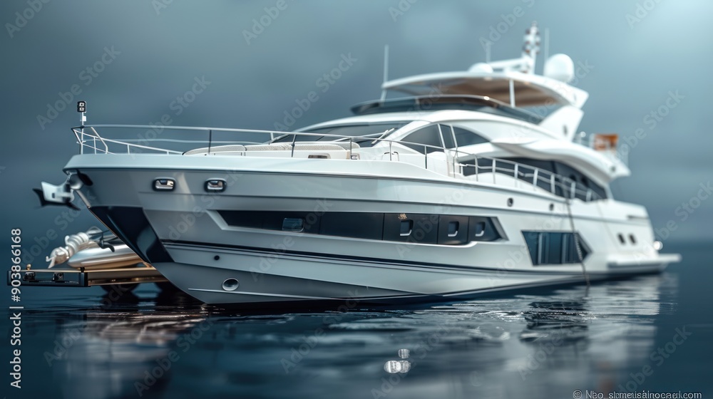 Luxury Yacht on Calm Waters Luxury Yacht on Calm Waters