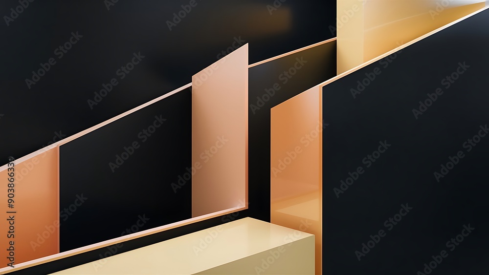 Minimal black wallpaper with pastel color. Dark, clean, modern shapes with pastel orange, yellow color. 4k background, backdrop. Minimal black wallpaper with pastel color. Dark, clean, modern shapes with pastel orange, yellow color. 4k background, backdrop.