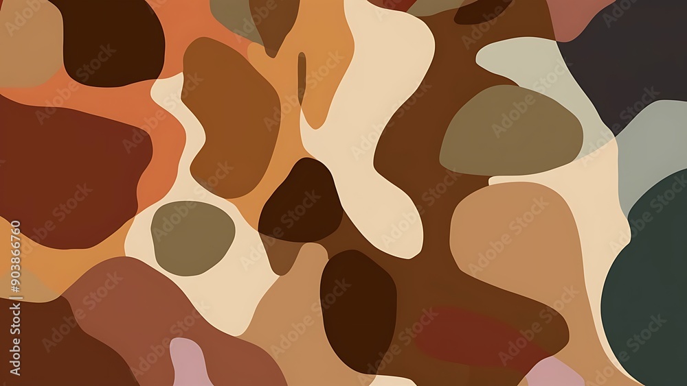 Abstract wallpaper of shapes in earthy tones Abstract wallpaper of shapes in earthy tones