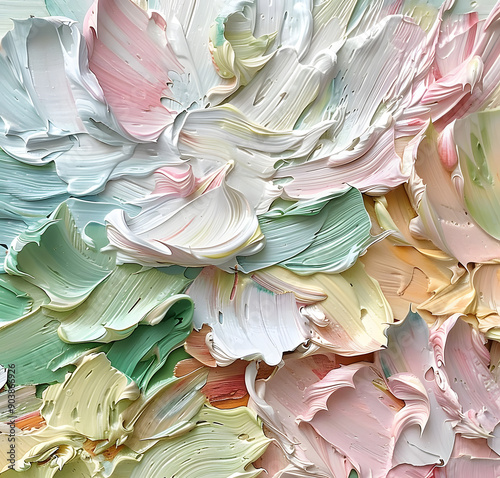 Soft pastel colored brush strokes in an abstract textured pattern