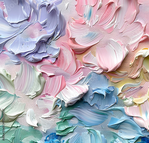 Soft pastel colored brush strokes in an abstract textured pattern