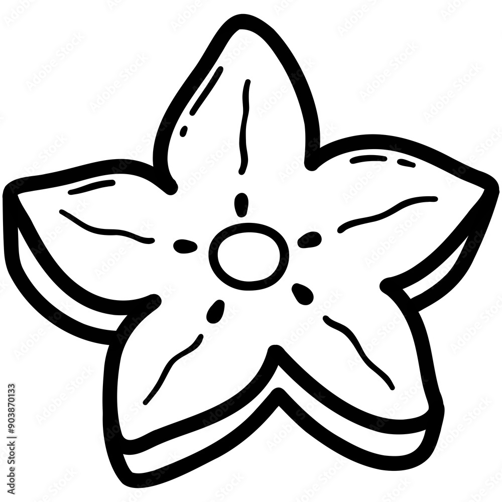 Star fruit doodle 