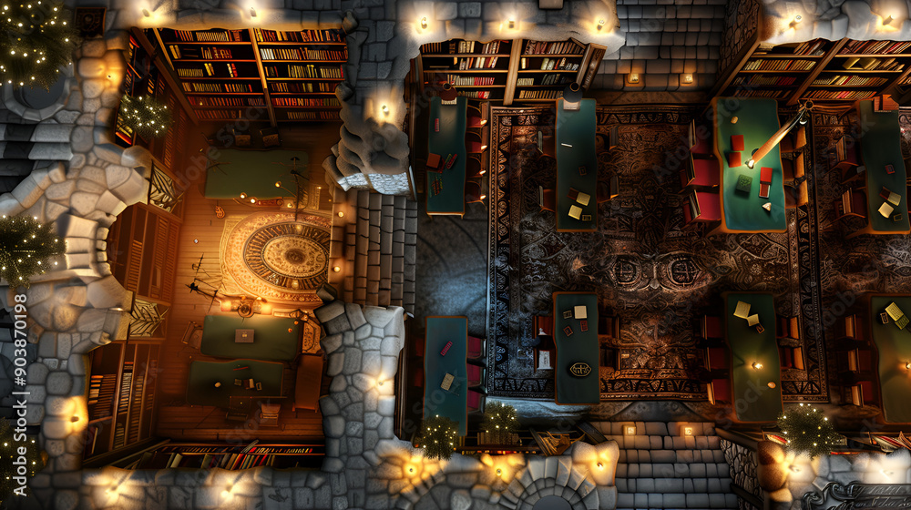 Christmas Battle Map - DnD, RPG Map for Dungeons and Dragons, Game Background, Top View, Winter Christmas Battle Map - DnD, RPG Map for Dungeons and Dragons, Game Background, Top View, Winter