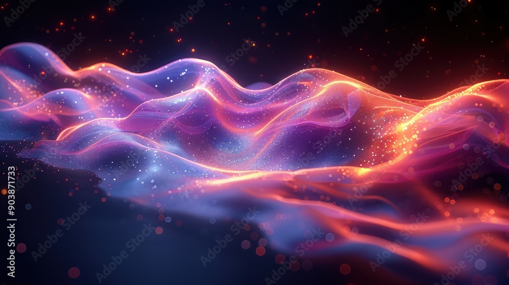 Obraz premium Abstract Glow Waves