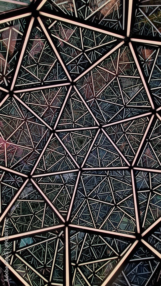Triangle pattern in the kaleidoscope Triangle pattern in the kaleidoscope
