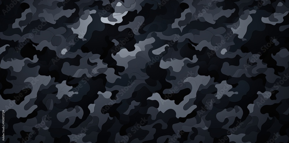 Abstract Camouflage Pattern in Black and Gray Abstract Camouflage Pattern in Black and Gray