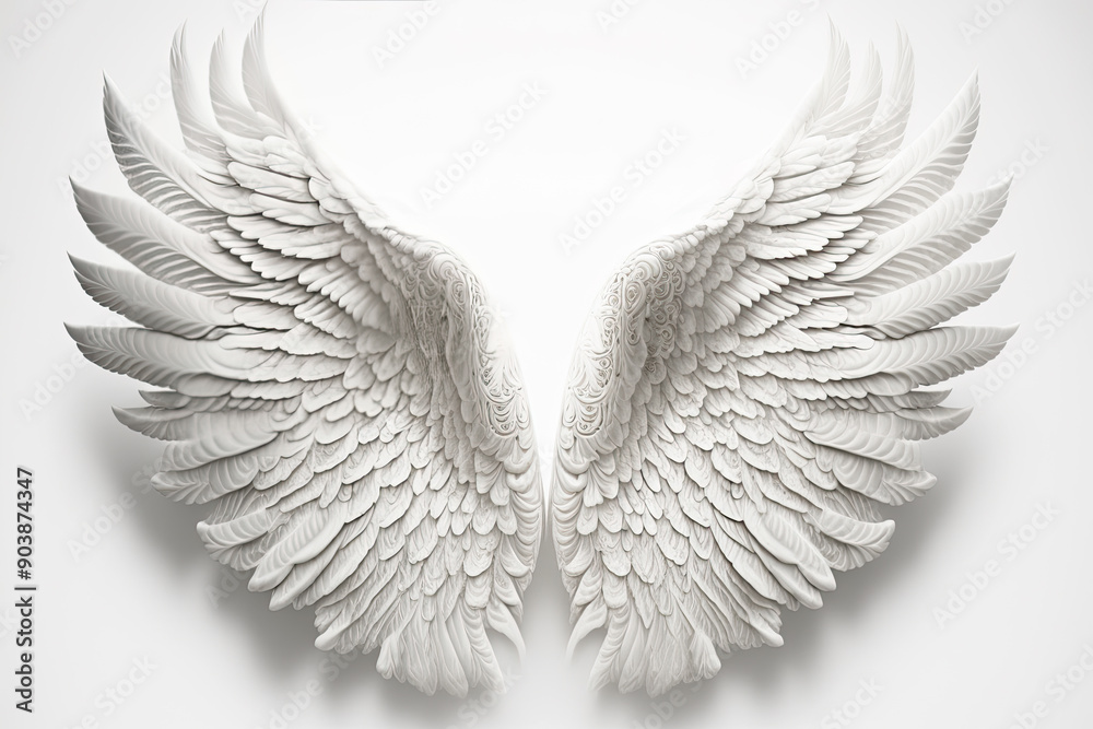 Fototapeta premium White wings, ai generative
