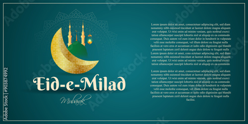 Vector illustration of Eid-e-Milad an-Nabi social media feed template