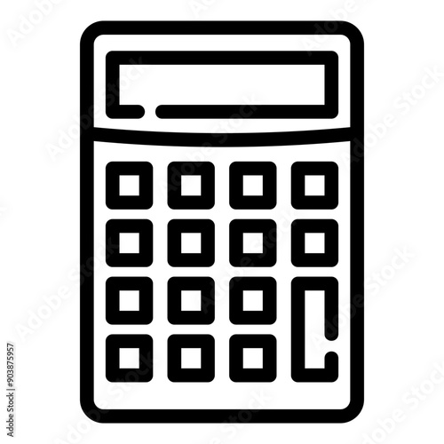 calculating Line Icon