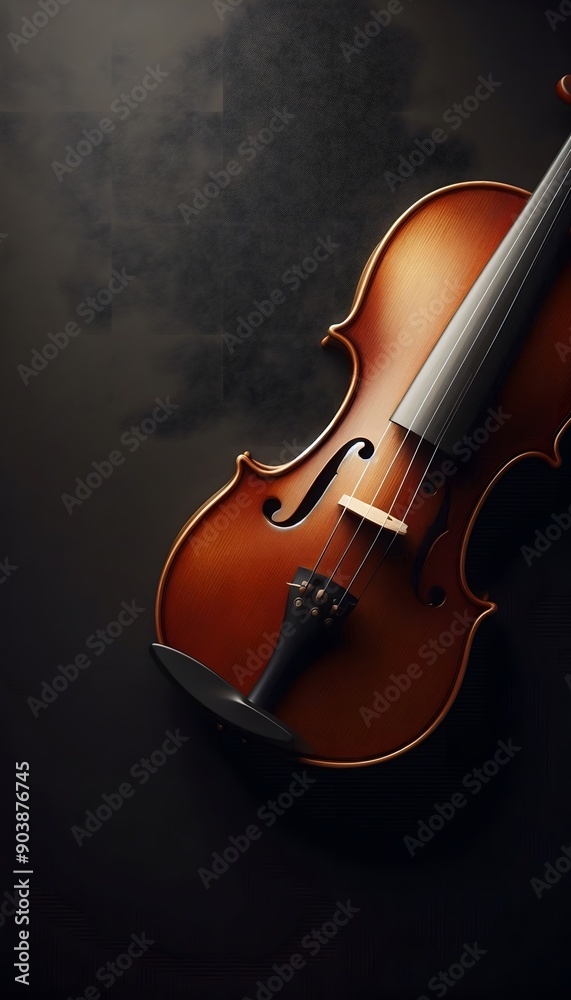 Fototapeta premium Violin on black background