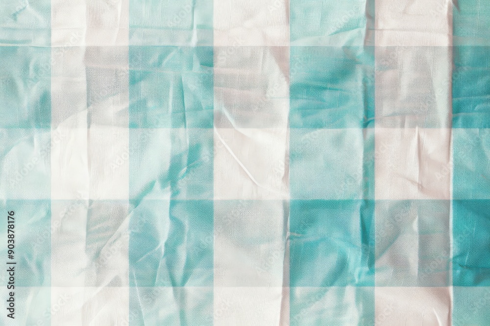 Obraz premium Watercolor checkered pattern. Seamless texture. Blue hand-drawn lines. Beautiful simple AI generated image in 4K, unique.