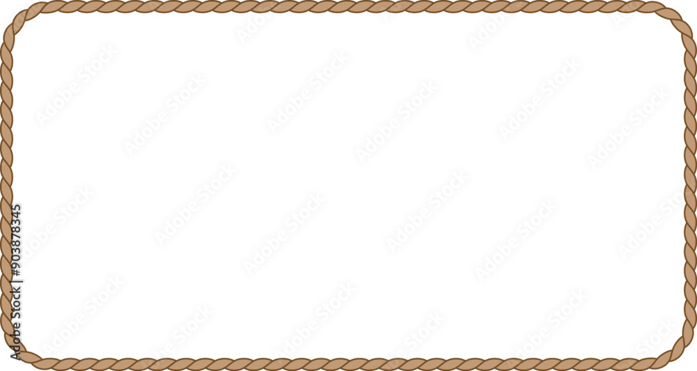 Rectangle rope frameborder with 15x8 aspect ratio for 16x9 project, web, banner, presentation, cut out, isolated with transparent background. vector illustration. Rectangle rope frameborder with 15x8 aspect ratio for 16x9 project, web, banner, presentation, cut out, isolated with transparent background. vector illustration.