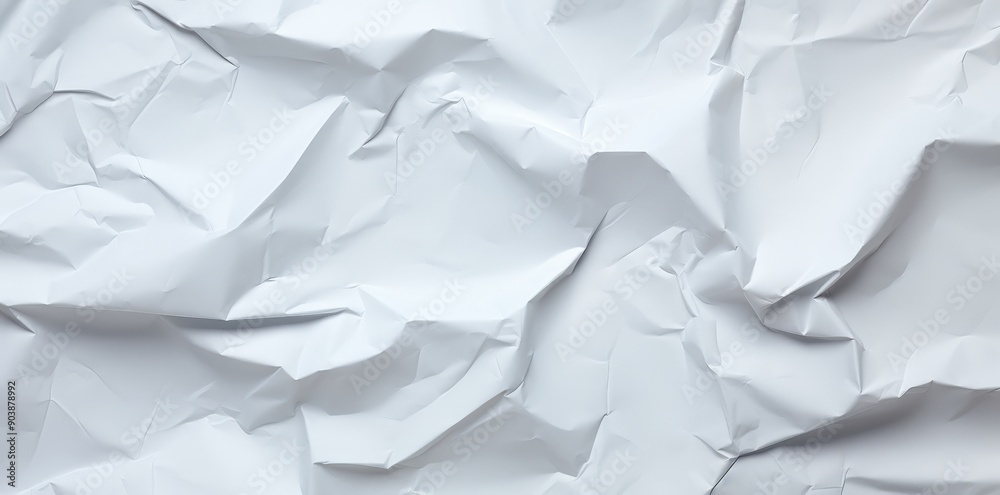Obraz premium Crumpled White Paper Texture