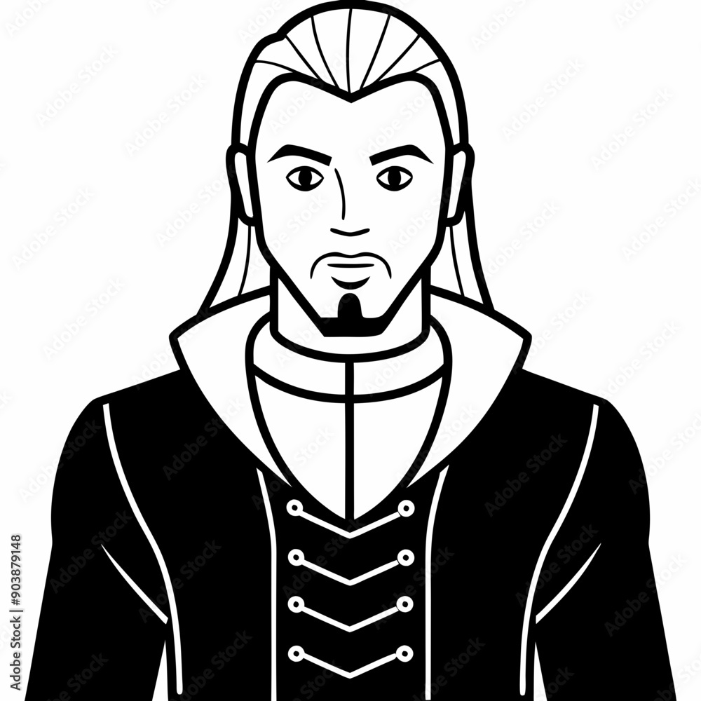 face of balck-metal man vector illustration face of balck-metal man vector illustration