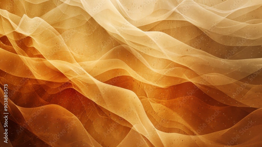 Obraz premium Abstract background with white and orange wave patterns.