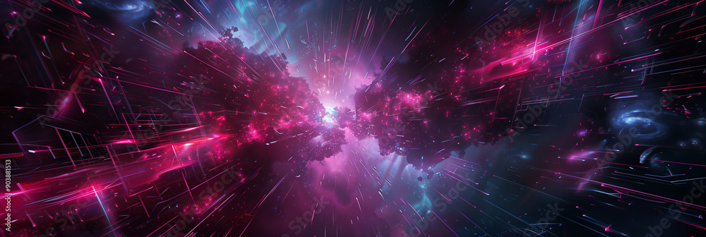Sci-fi futuristic technology web banner or background Sci-fi futuristic technology web banner or background