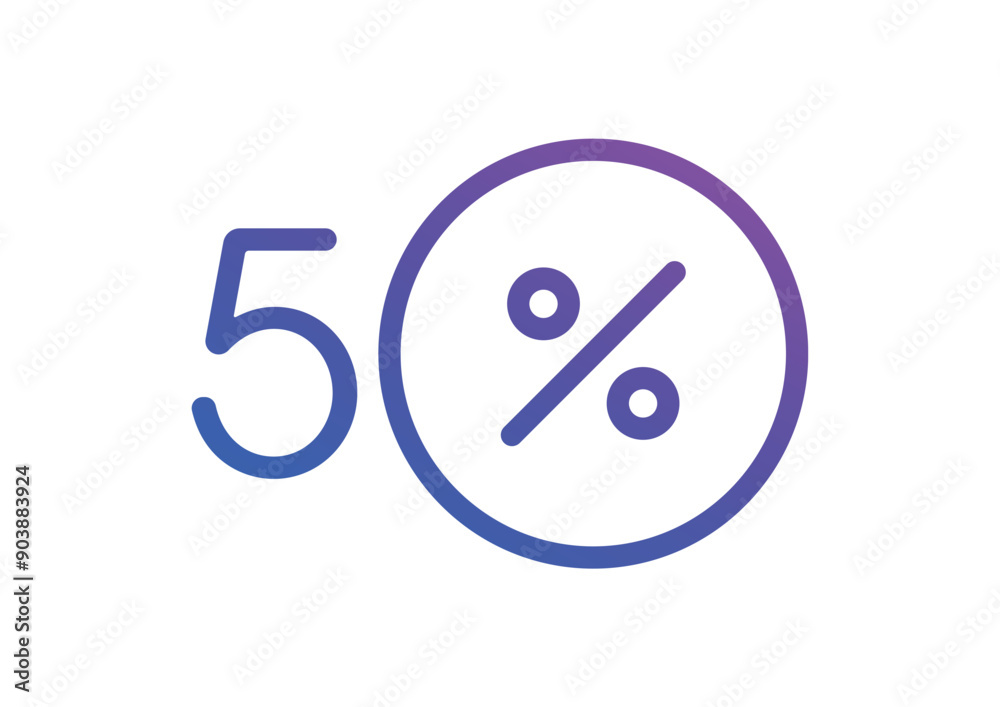 50 percent logo. blue-violet 50 percent concept 50 percent logo. blue-violet 50 percent concept