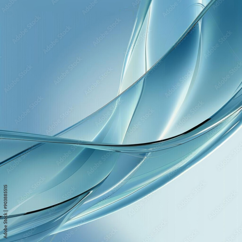 Obraz premium Abstract blue wave design, flowing and smooth, perfect for modern backgrounds.