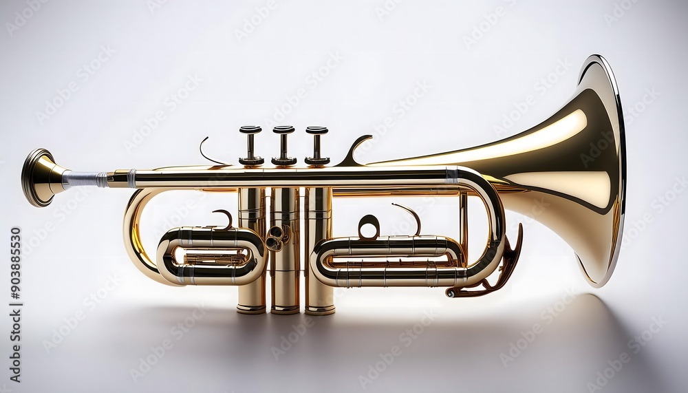 Obraz premium Trumpet isolated on white