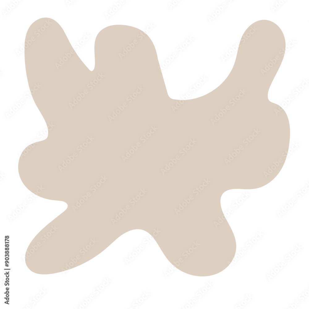 Abstract Doodle Blob Symbol Element Icon. Beige Shape Silhouette Curly Simple Decoration Element Sign. Abstract Doodle Blob Symbol Element Icon. Beige Shape Silhouette Curly Simple Decoration Element Sign.
