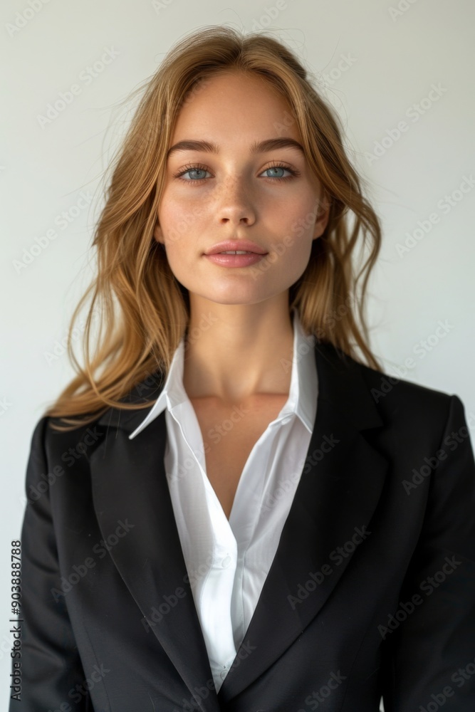 A businesswoman wearing formal suit isolated created with Generative AI A businesswoman wearing formal suit isolated created with Generative AI