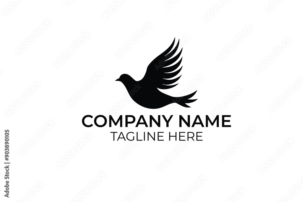 Fototapeta premium dove of peace logo design 