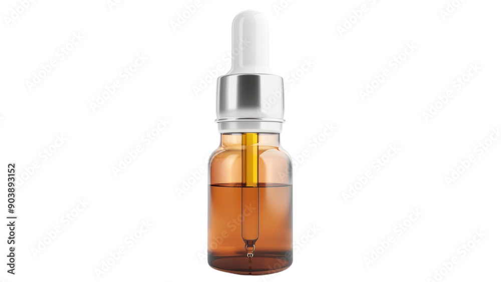 A bottle of oil with a dropper in it