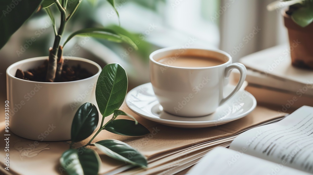 Coffee break with a book. Coffee break with a book.