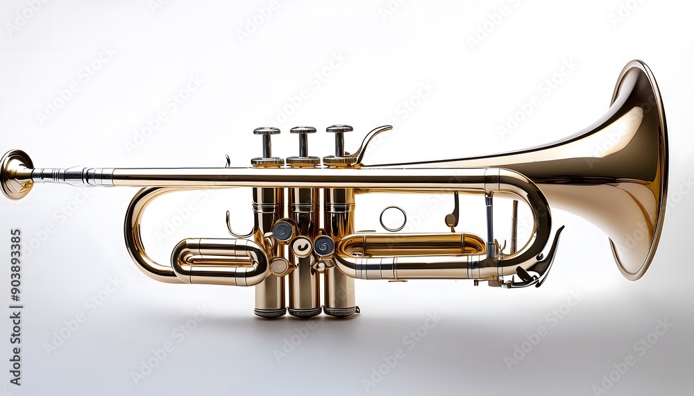 Obraz premium Trumpet isolated on white