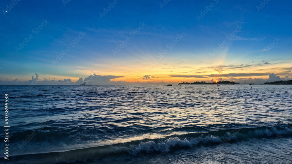 Obraz premium Sunset View from Phuket's Windmill Cape