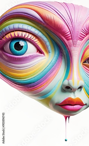 AI generated illustration portrait of an alien creature monster
